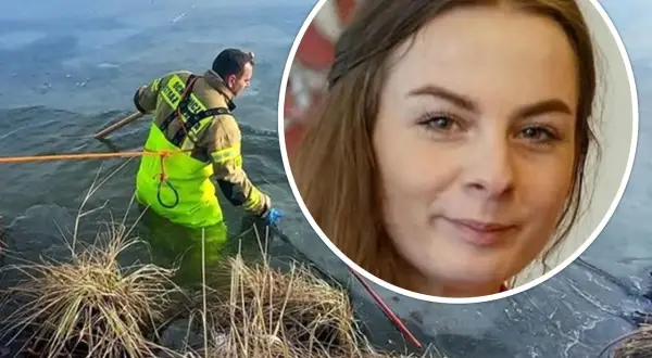 Karolina Wróbel, młoda kobieta, której poszukiwania prowadzi strażak w wodzie.