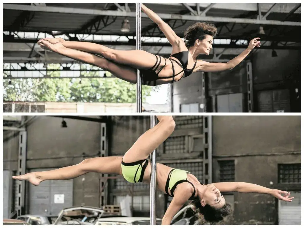 instruktorka pole dance prowadząca zajęcia