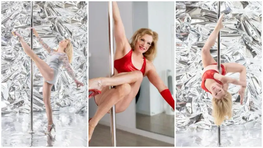 tancerka pole dance występująca na scenie